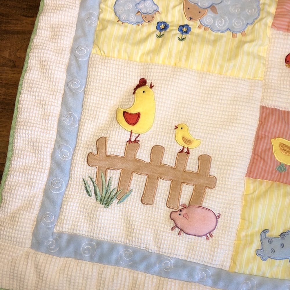 Baby Quilt Farmyard Friends KIDS LINE - Picture 8 of 12